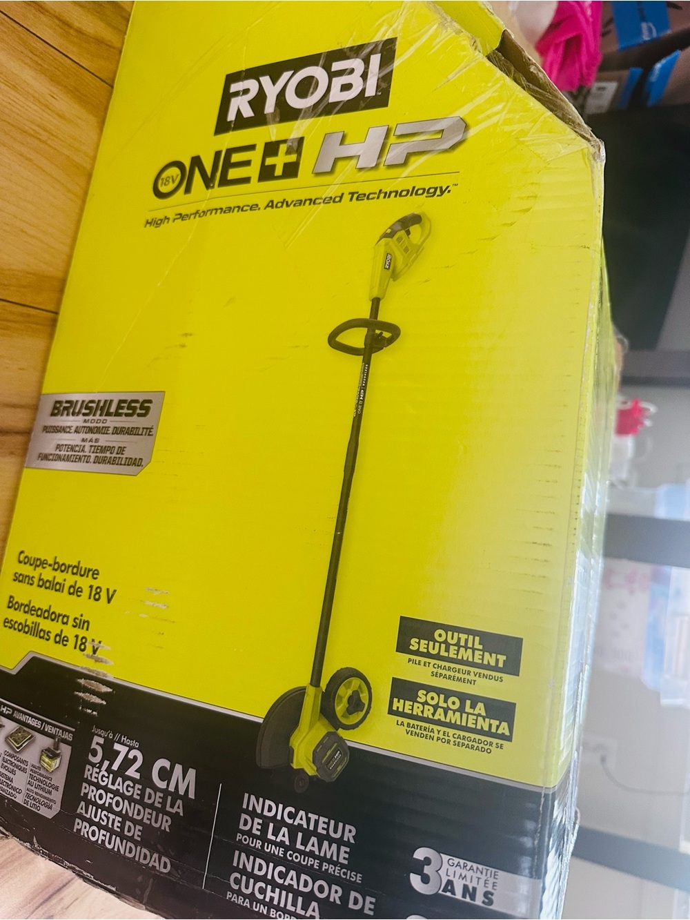 RYOBI ONE+ HP 18V String Trimmer - Yellow/Black TOOL ONLY- Like New